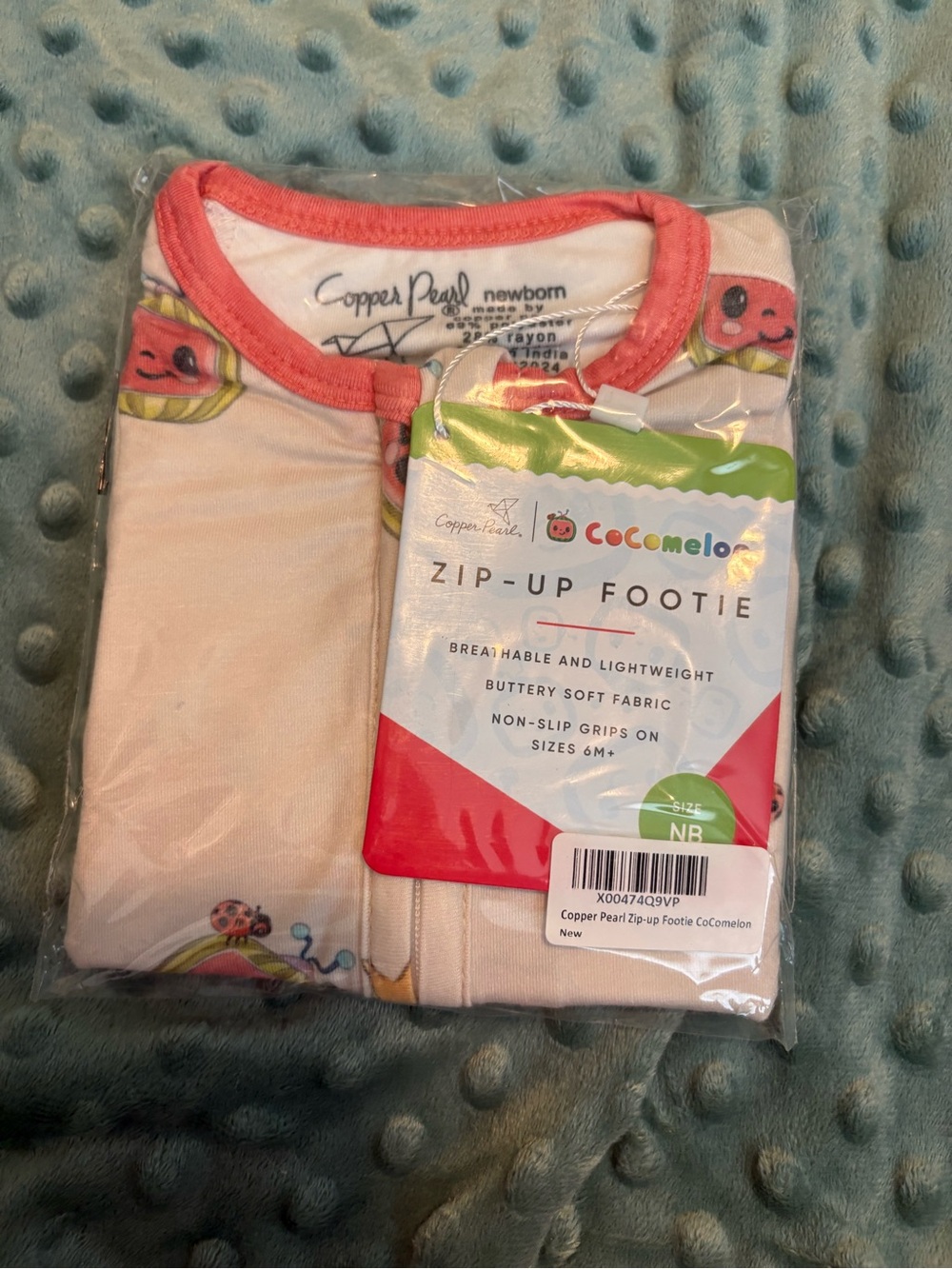 Copper Pearl x CoComelon Pink Zip-Up Footie - Newborn